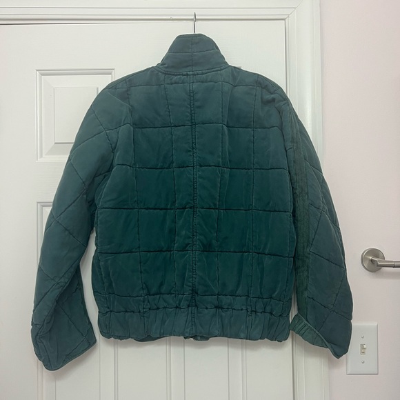 Free People Dark Green Quilted Dolman Jacket - Picture 2 of 4